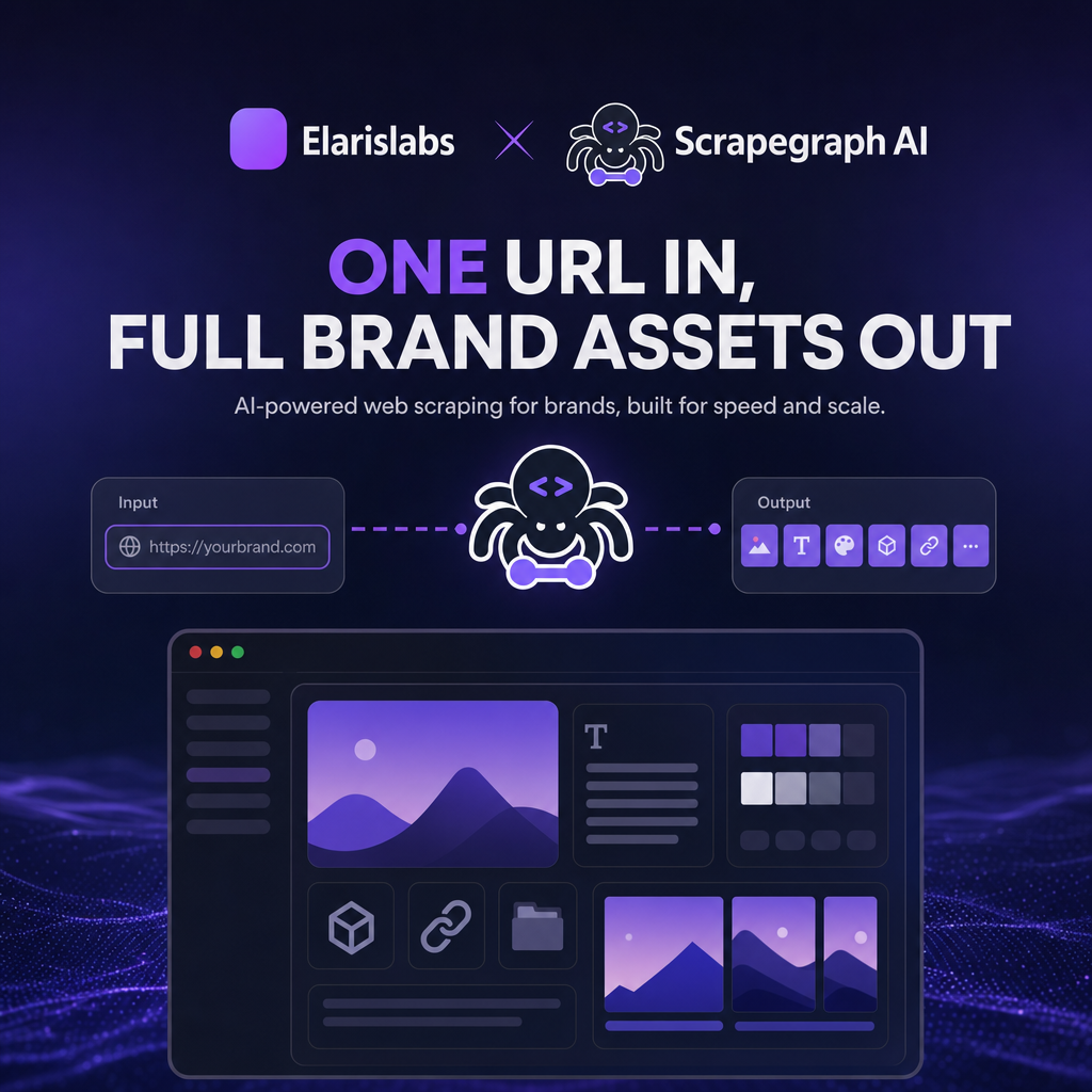 ElarisLabs x ScrapeGraph AI: one URL in, full brand assets out